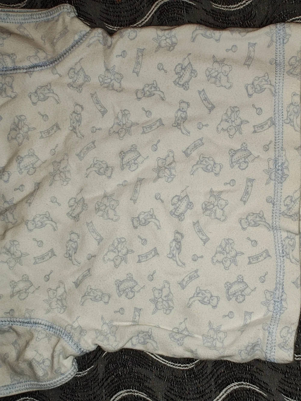 Carter's Light Blue & White Short-Sleeve Printed Baby Tee